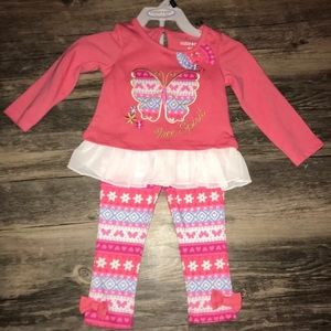 New with tags.Cutie pie 12 months baby girl outfit